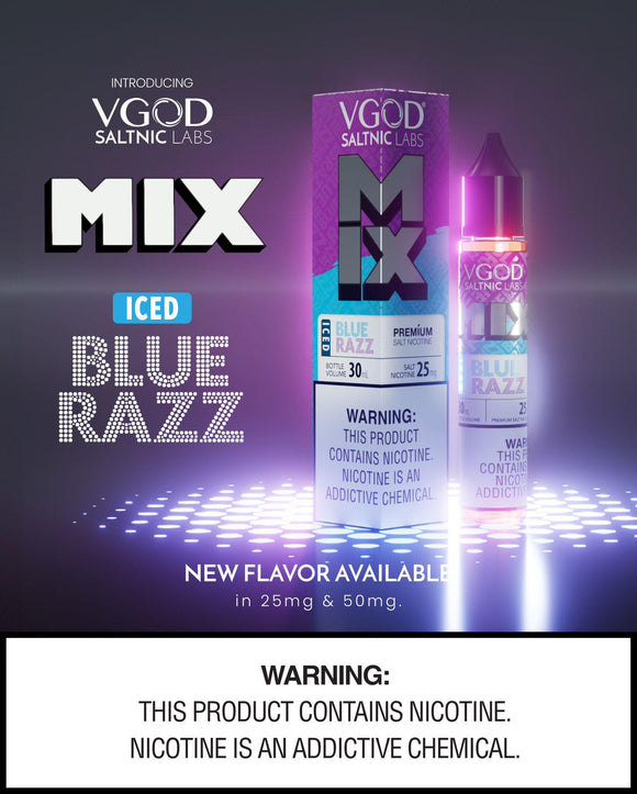 Iced Blue Razz Premium SaltNic by VGOD