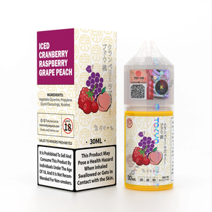 Tokyo Iced Cranberry Raspberry Grape Peach Saltnic 30ml