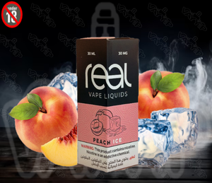 PEACH ICE- REAL VAPE LIQUIDS SALTNIC 30ML