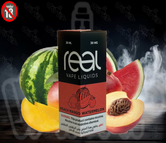 PEACH MANGO WATERMELON - REAL VAPE LIQUIDS SALTNIC 30ML