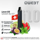 ILO QWEET DISPOSABLE POD 2500 PUFFS 20MG