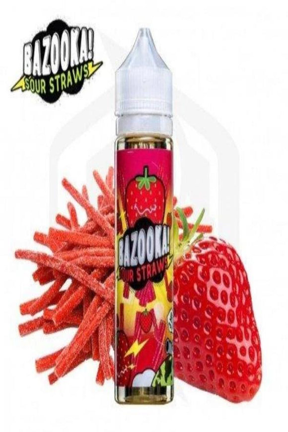 BAZOOKA SALTNIC - STRAWBERRY SOUR STRAWS | BAZOOKA VAPE