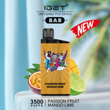 IGET BAR DISPOSABLE KIT 3500 PUFFS (5%)