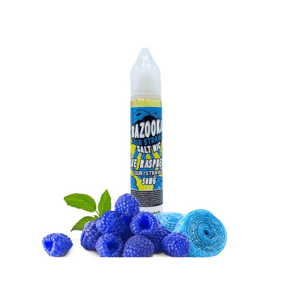 BAZOOKA SALTNIC  - SOUR STRAWS BLUE RASPBERRY SALTNIC