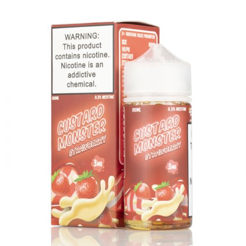 STRAWBERRY CUSTARD MONSTER - JAM MONSTER LIQUIDS - 100ML