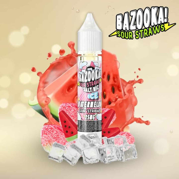 BAZOOKA SALTNIC - ICE WATERMELON SOUR STRAWS